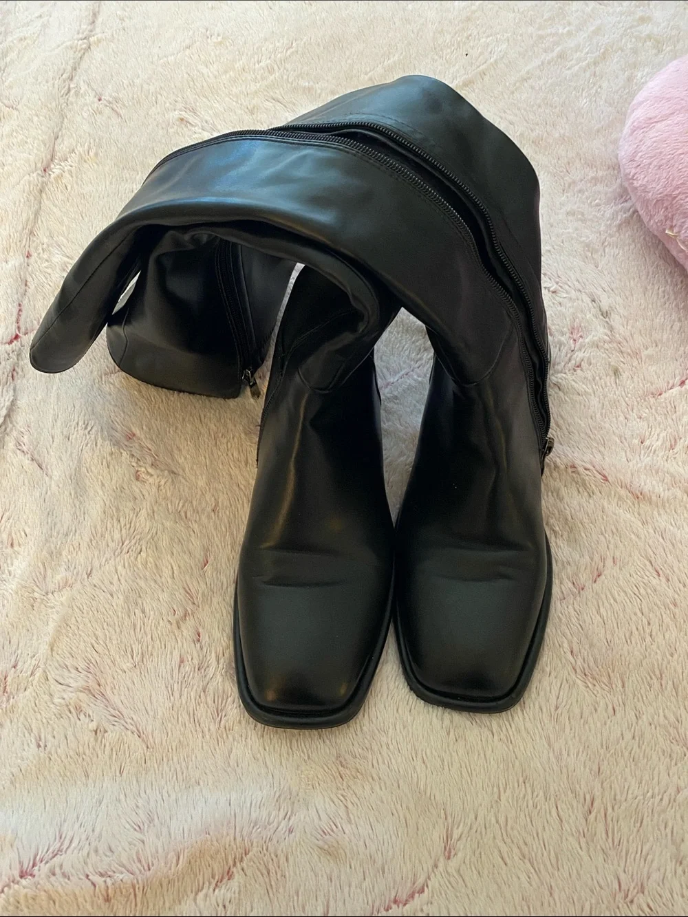 Over-the-Knee Black Suede Boots